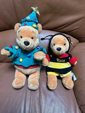 푸우 봉제 인형 크리스마스 & 꿀벌 푸우