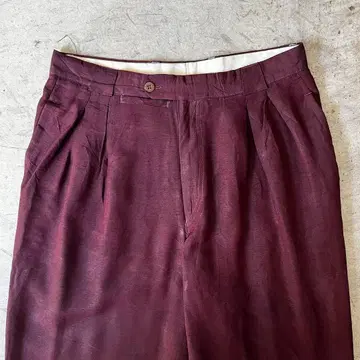 80s/viscorse wide slacks/보르도/비스코스 100%