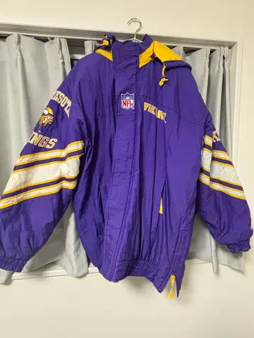 Minnesota Vikings 후드 부착 자켓 L 사이즈 NFL