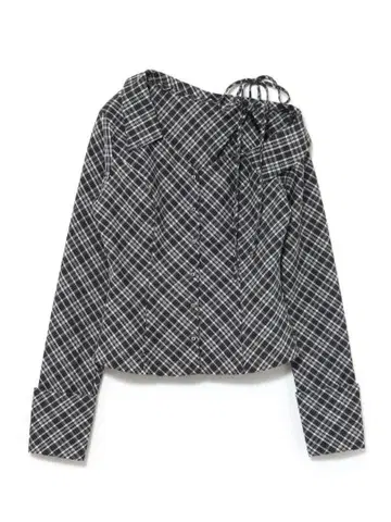 BUBBLES 버블스 비대칭 리본 셔츠