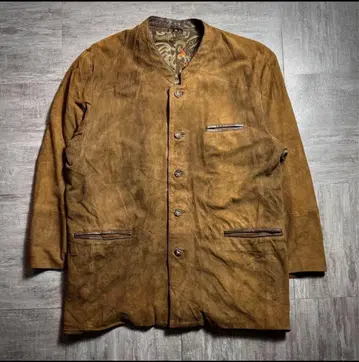 [ 80's ] 유로 구제 의류 티롤리안 자켓 스웨이드 XL 사이즈 상당