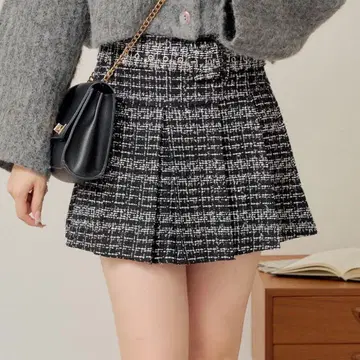 [ OLIVE des OLIVE ] 라메 트위드 미니 스커트