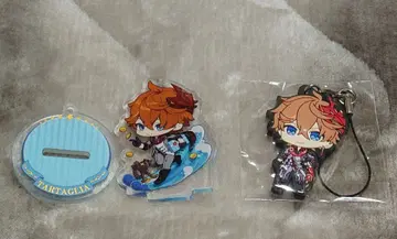 원신 타르탈리아 아크릴 스탠드 러버 스트랩 2종 세트