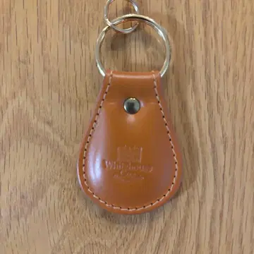 컨디션 최상 화이트하우스콕스 브라운 가죽 키링