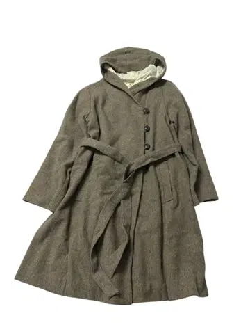 e191 SM2 후드 부착 롱 코트