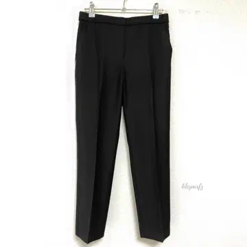 새상품급 Theory 울 플란넬 풀온 팬츠 뒷부분 밴딩 블랙 띠어리