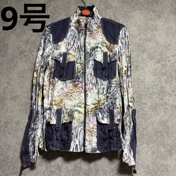 중고 새상품급 주름 가공 지퍼 블루종 [9호]