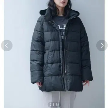 사만다 모스모스 블루 스타일업 패딩 코트 다운