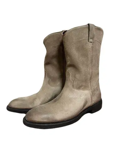 새상품급 BUTTERO 스웨이드 웨스턴 페코스 부츠 42 베이지