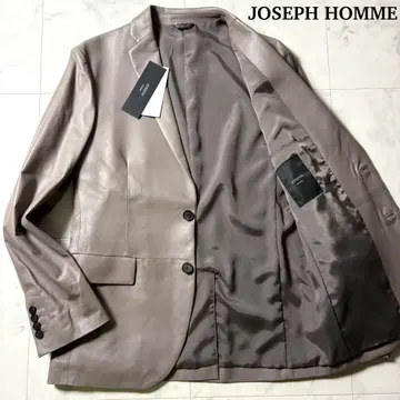 [ 미사용 택 포함 ] JOSEPH 램 가죽 테일러드 자켓 그레이지 L