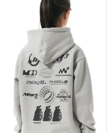 Mahagrid LOGO ARCHIVE HOODIE [GREY]