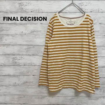 [ FINAL DECISION ] 긴팔 티셔츠 스트라이프 보더 오렌지