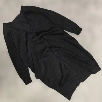 뮤즈 두지엠 클라세 린넨 실크 롱 가디건 겉옷 블랙