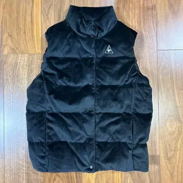 [컨디션 최상] 르꼬끄 골프 다운 베스트 블랙 벨로아 여성용 L 골프웨어