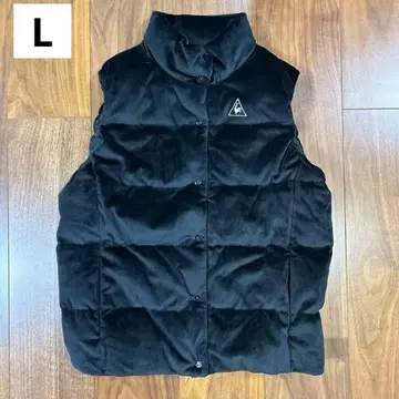 [컨디션 최상] 르꼬끄 골프 다운 베스트 블랙 벨로아 여성용 L 골프웨어