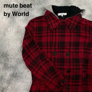 mute beat by World 버팔로 체크 패턴 아우터 빨간색 블랙