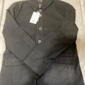 블랙 울 피 코트