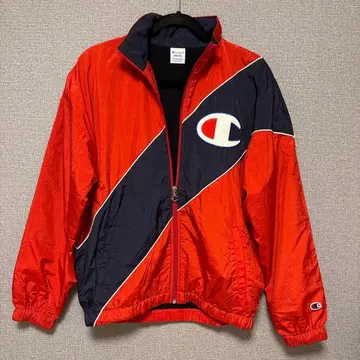 Champion 나일론 자켓 M 빨간색/네이비