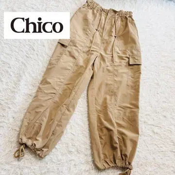 chico 치코 밑단 조임 포켓 카고 팬츠 베이지 후즈 후 치코