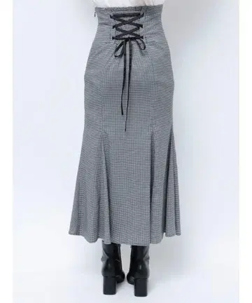 MERCURYDUO 백 레이스업 스트레치 머메이드 스커트 MIX