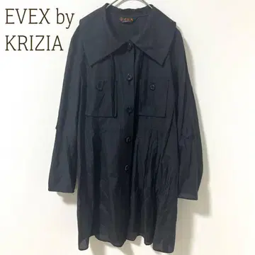 에베 바이 크리티아 긴팔 튜닉 블랙 겉옷 얇은 소재 코트