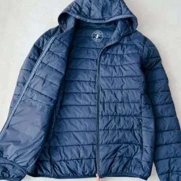 세이브 더 덕 다운 자켓 네이비 L 와펜 ELAX