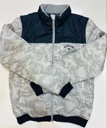 Callaway 카모 패턴 집업 자켓 면 점퍼 블루종