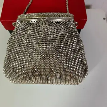 실버 비즈 장식 파티 백