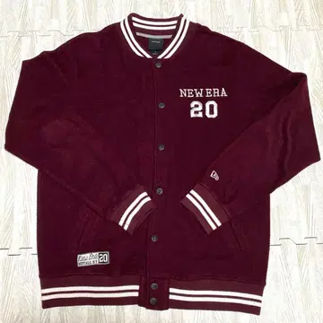 NEW ERA 버건디 플리스 자켓 L 구제 의류