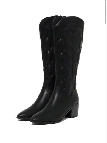 ANDMARY Heart point western boots black