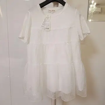 새상품 Super Beauty 화이트 튜닉 42