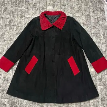 레어 DORMEUIL 스웨이드 자켓 A라인 코트 빈티지 천연 가죽