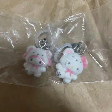 산리오 산리오 캐릭터즈 복슬복슬 스노우 메지루시 액세서리 2개