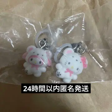 산리오 산리오 캐릭터즈 복슬복슬 스노우 메지루시 액세서리 2개