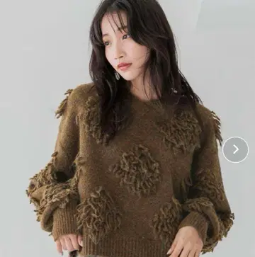 루프 자카드 풀오버 LS LOWRYS FARM 브라운