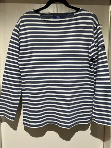 SAINT JAMES 프랑스제 네이비 화이트 보더 T셔츠