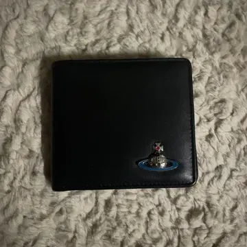 블랙 투톤 접이식 지갑 로고 포함