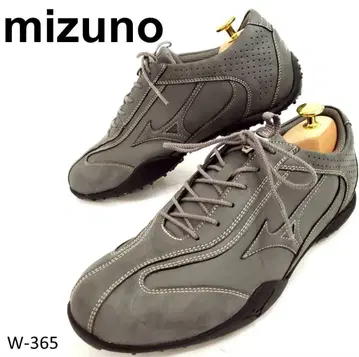 새상품급 미즈노 EG0208 스니커즈 레이스업 그레이 25cm 가죽