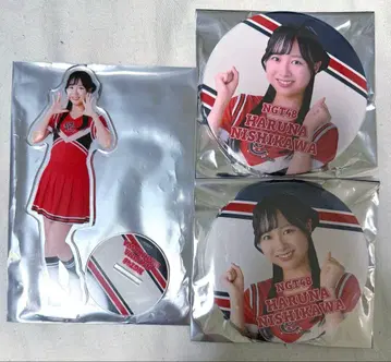 NGT48 니시카와 하루나 씨 아크릴 스탠드 & 캔뱃지