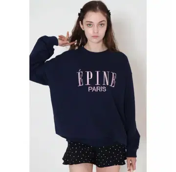epine PARIS big sweat navy 에피누