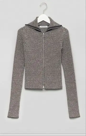 WRAPINKNOT 보더 지퍼 가디건