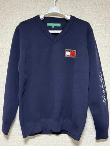 TOMMY 네이비 V넥 스웨터 M