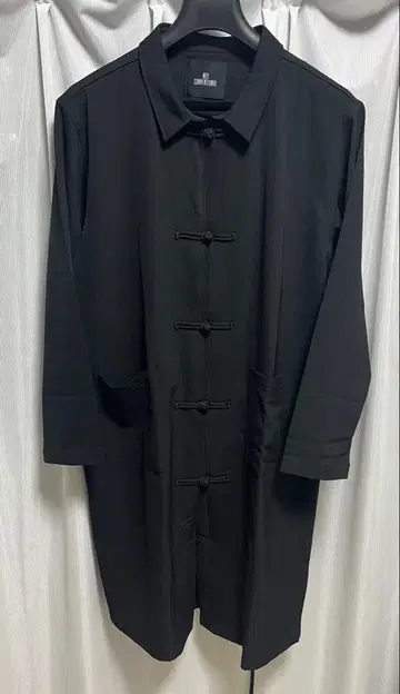 NOT CONVENTIONAL 차이나 버튼 코트 롱 차이나 셔츠