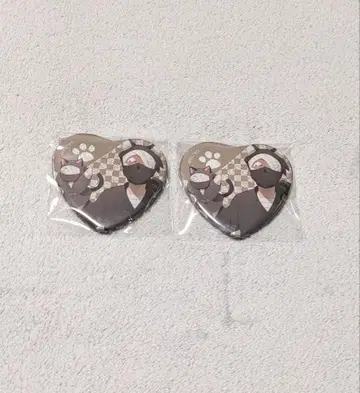 닌타마 란타로 난자타운 하트 캔뱃지 자토 콘나몬 2점