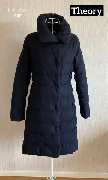 클리닝 완료 [ Theory ] 띠어리 다운 롱 코트 여성용 네이비