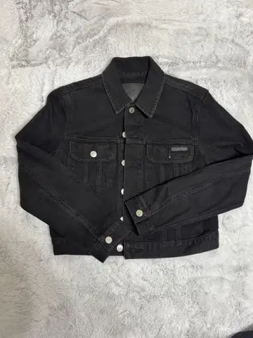 Calvin Klein 블랙 데님 자켓 S