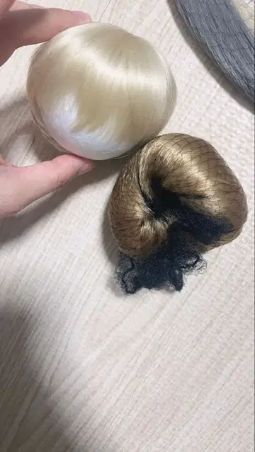 1/3 인형 가발 블론드와 브라운 보이즈 밥 2점 세트