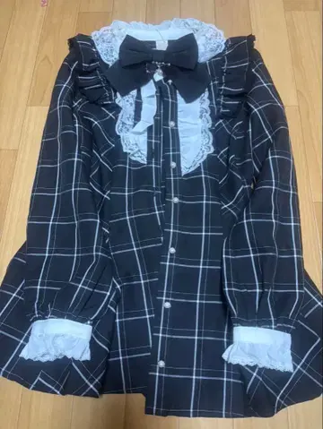 Secret Honey 체크 무늬 블라우스