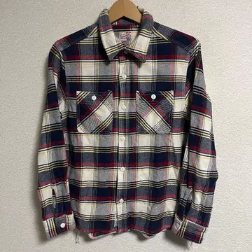 HOUSTON 휴스턴 밴드 포함 헤비 플란넬 셔츠 L