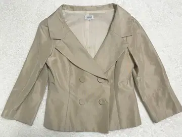 폭시 실크 베이지 테일러드 자켓 사이즈 40 실크